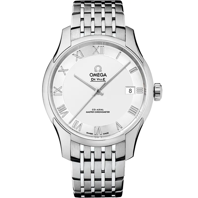 Omega De Ville Hour Vision Master Chronometer 433.10.41.21, reference 433.10.41.21.02.001, silver dial, stainless steel case