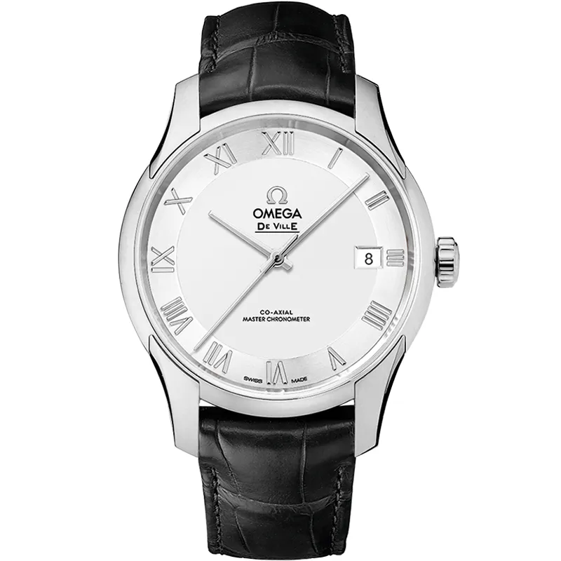 Omega De Ville Hour Vision Master Chronometer 433.13.41.21, reference 433.13.41.21.02.001, silver dial, stainless steel case