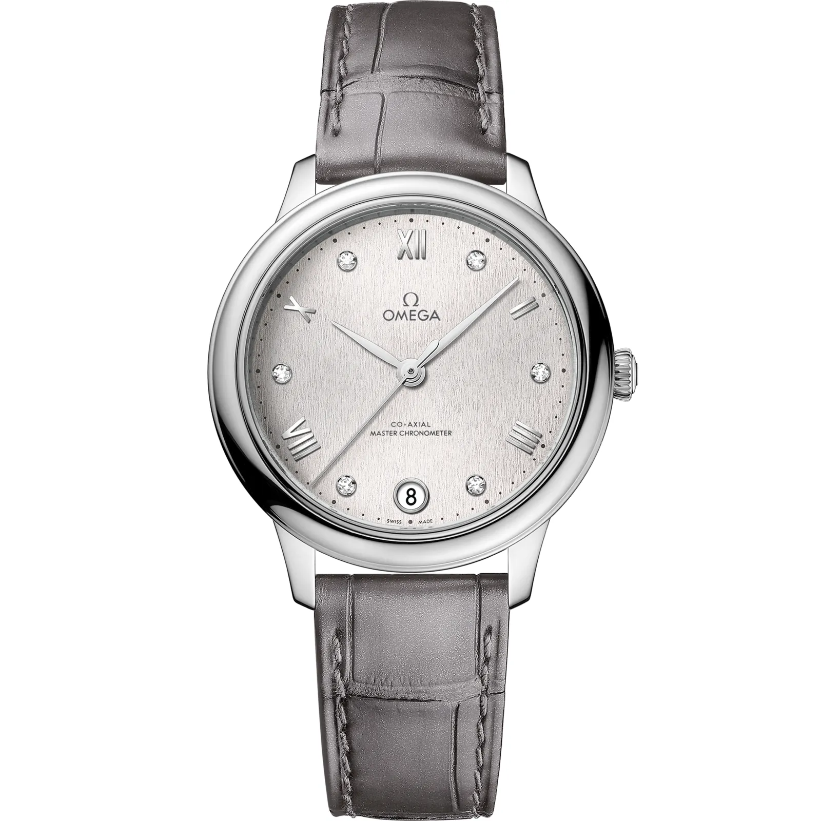 Omega De Ville Master Chronometer 34 434.13.34.20, reference 434.13.34.20.52.001, silver dial, stainless steel case
