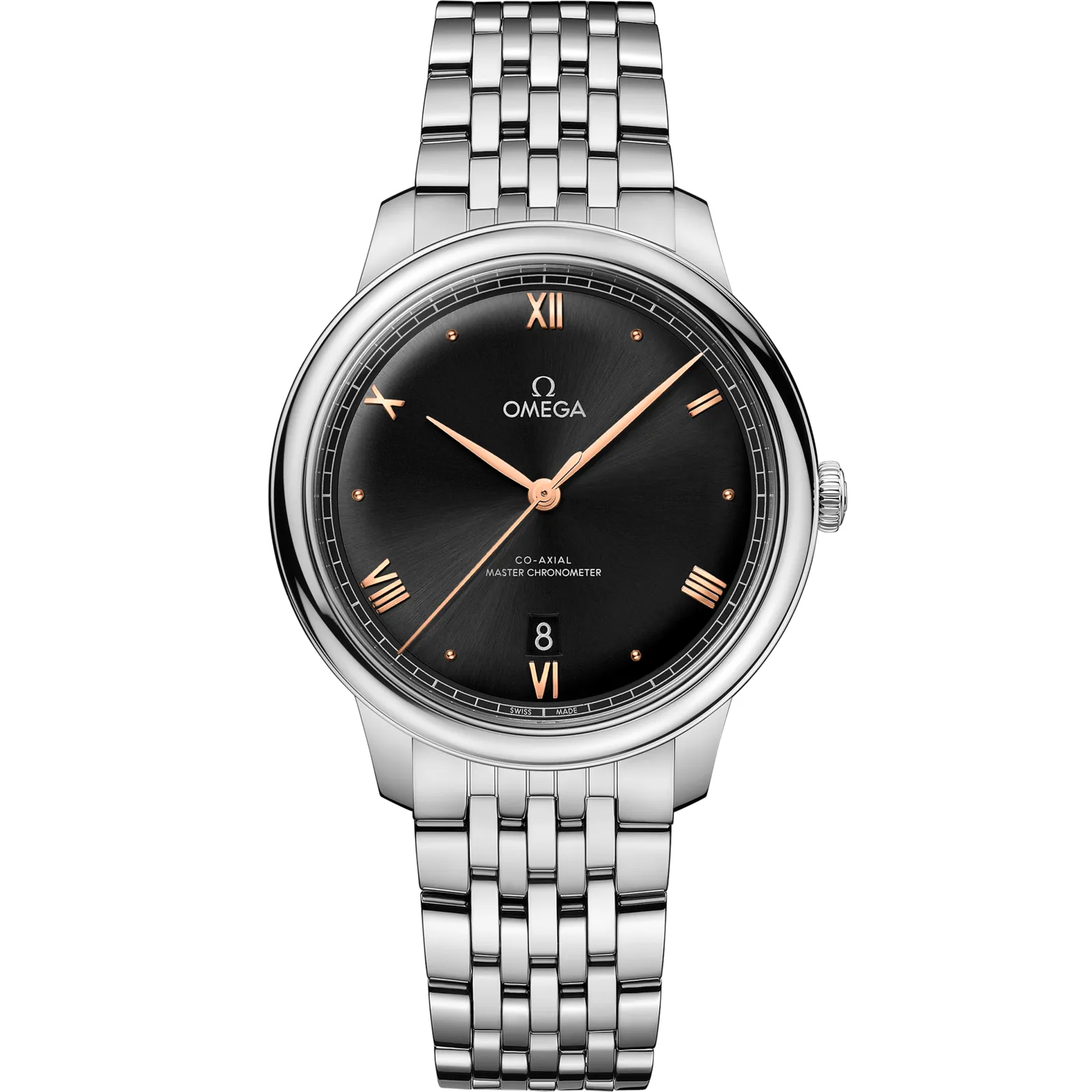Omega De Ville Master Chronometer 434.10.40.20, reference 434.10.40.20.01.001, black dial, stainless steel case