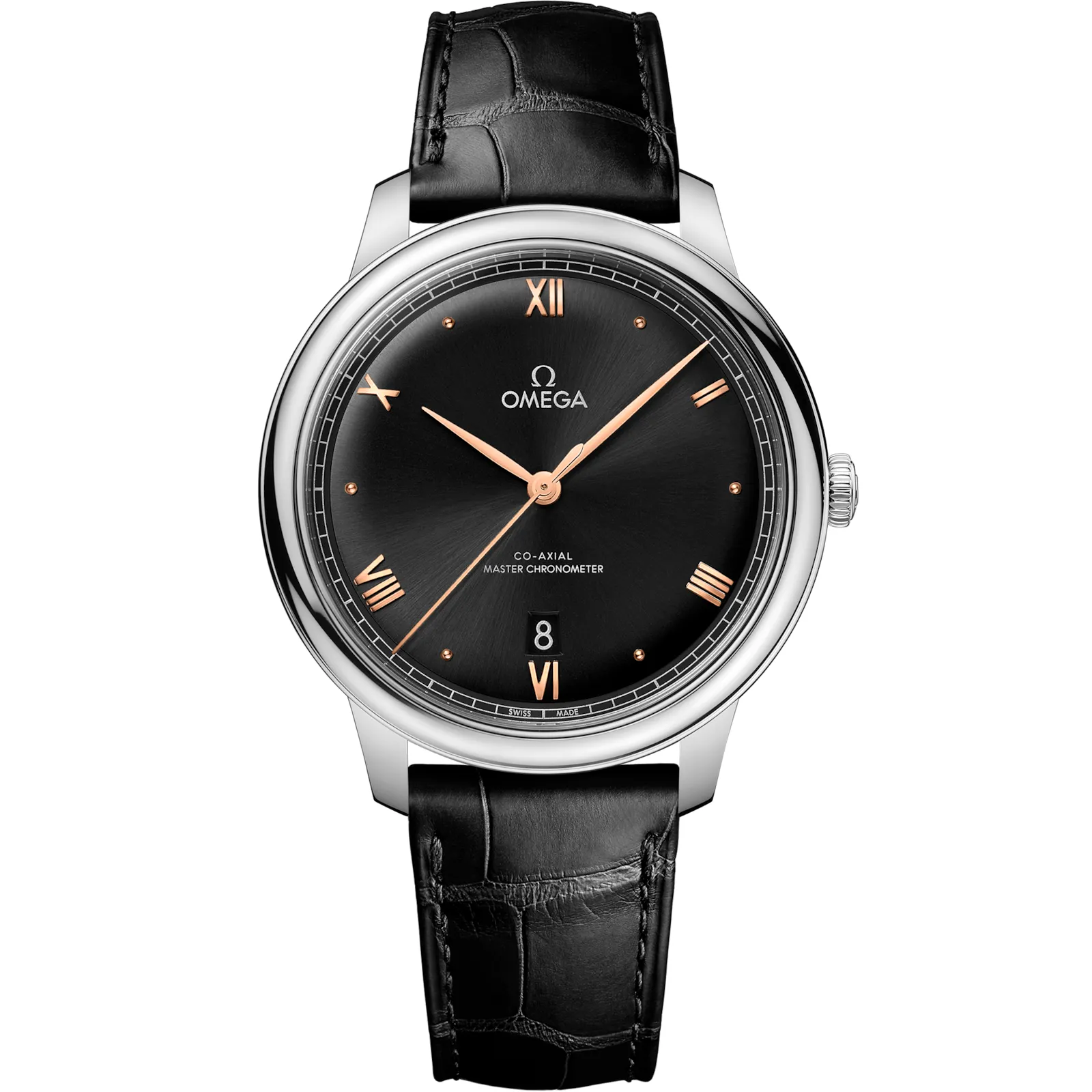 Omega De Ville Master Chronometer 434.13.40.20, reference 434.13.40.20.01.001, black dial, stainless steel case