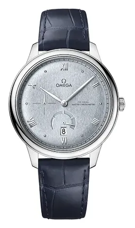 Omega De Ville Power Reserve Master Chronometer 434.13.41.21, reference 434.13.41.21.03.001, blue dial, stainless steel case