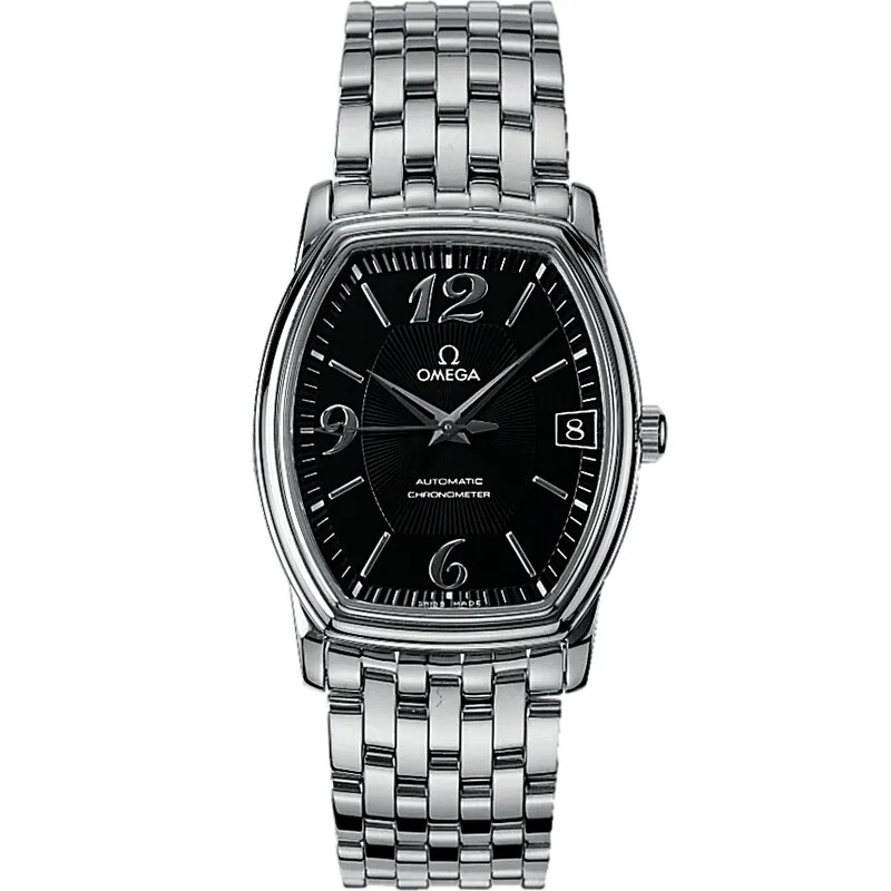 Omega De Ville Prestige Automatic 31.2 Tonneau 4503.51.00, reference 4503.51.00, black dial, stainless steel case
