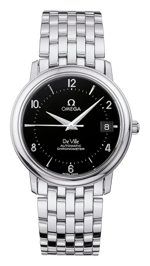 Omega De Ville Prestige Automatic 34.7 4500.50.00, reference 4500.50.00, black dial, stainless steel case