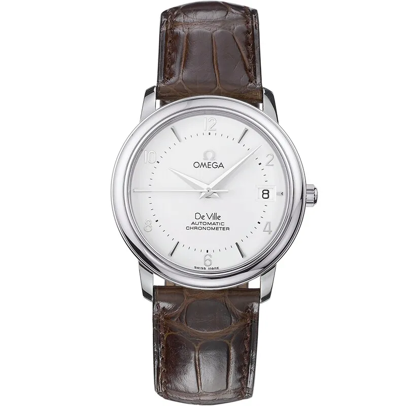 Omega De Ville Prestige Automatic 34.7 4800.30.02, reference 4800.30.02, white dial, stainless steel case
