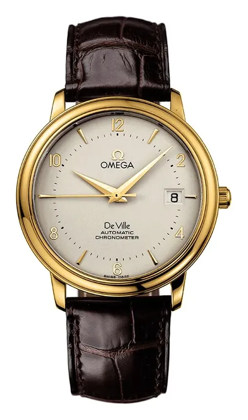 Omega De Ville Prestige Automatic 36.5 4612.30.02, reference 4612.30.02, white dial, yellow gold case