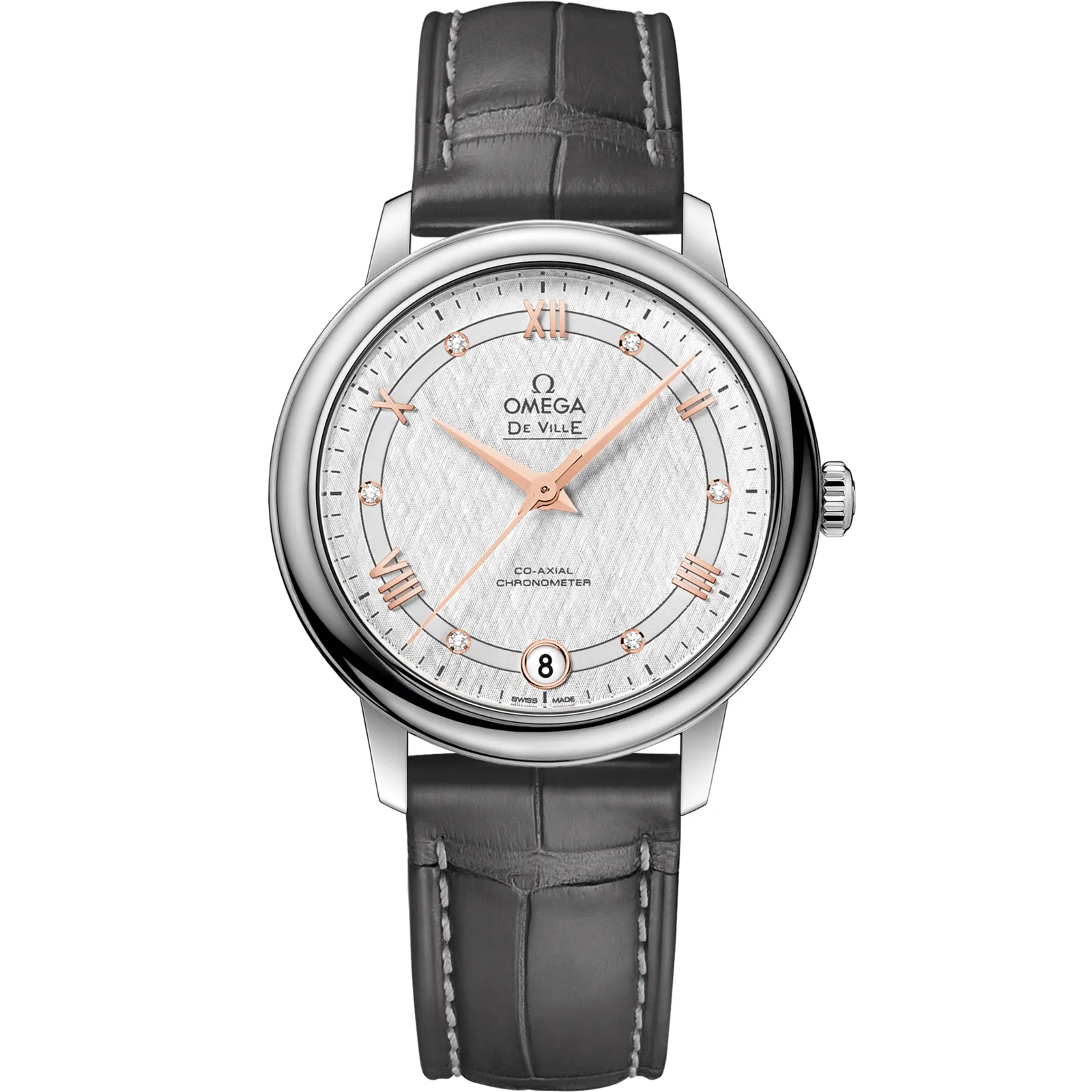 Omega De Ville Prestige Co-Axial 32.7 424.13.33.20, reference 424.13.33.20.52.001, silver dial, stainless steel case