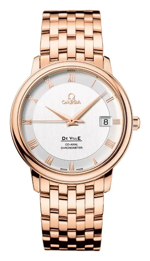 Omega De Ville Prestige Co-Axial 36.5 4178.31.00, reference 4178.31.00, silver dial, rose gold case