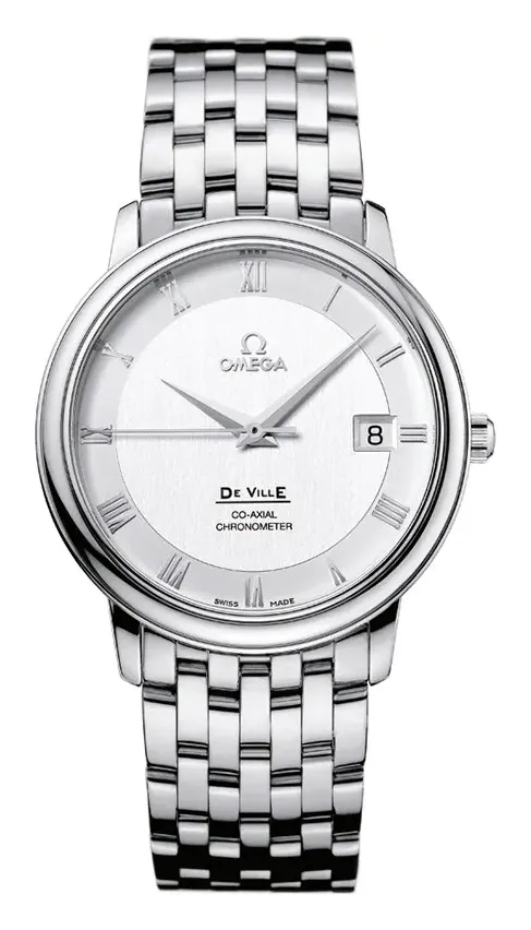 Omega De Ville Prestige Co-Axial 36.5 4574.31.00, reference 4574.31.00, silver dial, stainless steel case