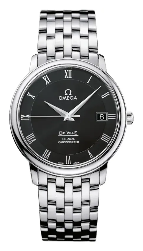 Omega De Ville Prestige Co-Axial 36.5 4574.50.00, reference 4574.50.00, black dial, stainless steel case