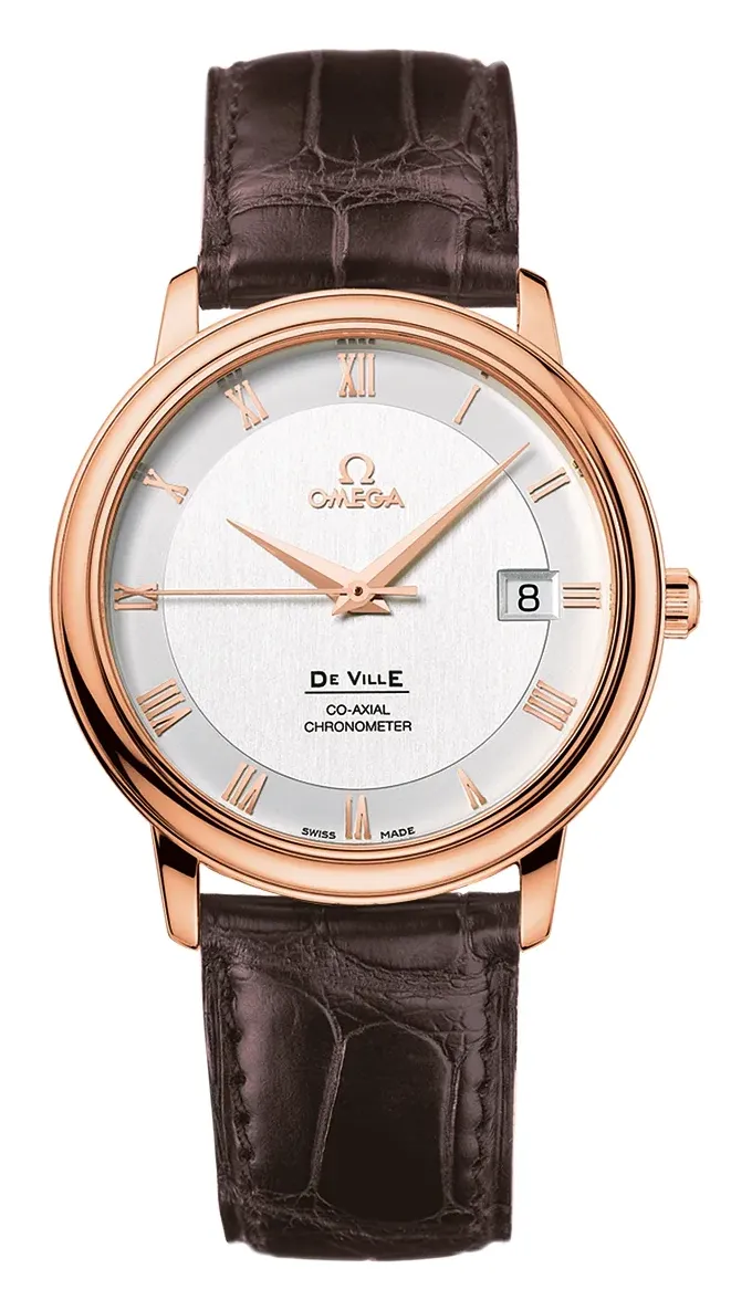 Omega De Ville Prestige Co-Axial 36.5 4678.31.02, reference 4678.31.02, silver dial, rose gold case