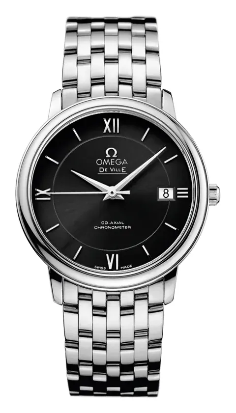 Omega De Ville Prestige Co-Axial 36.8 424.10.37.20, reference 424.10.37.20.01.001, black dial, stainless steel case