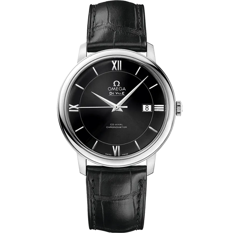 Omega De Ville Prestige Co-Axial 39.5 424.13.40.20, reference 424.13.40.20.01.001, black dial, stainless steel case