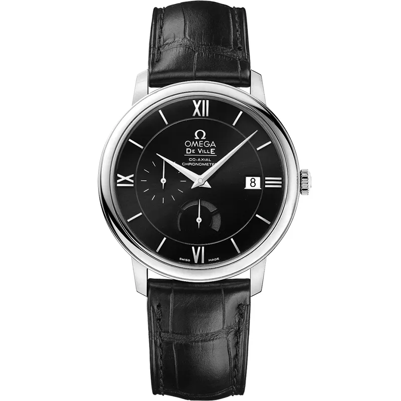 Omega De Ville Prestige Co-Axial 39.5 Power Reserve 424.13.40.21, reference 424.13.40.21.01.001, black dial, stainless steel case