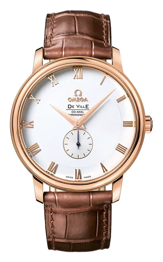 Omega De Ville Prestige Co-Axial 39 Small Seconds 4614.20.02, reference 4614.20.02, white dial, rose gold case