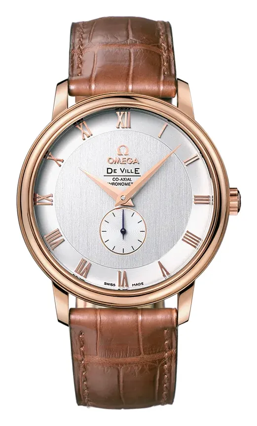 Omega De Ville Prestige Co-Axial 39 Small Seconds 4614.30.02, reference 4614.30.02, silver dial, rose gold case