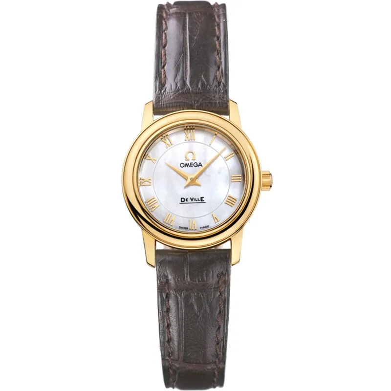 Omega De Ville Prestige Quartz 22 4670.71.02, reference 4670.71.02, white dial, yellow gold case