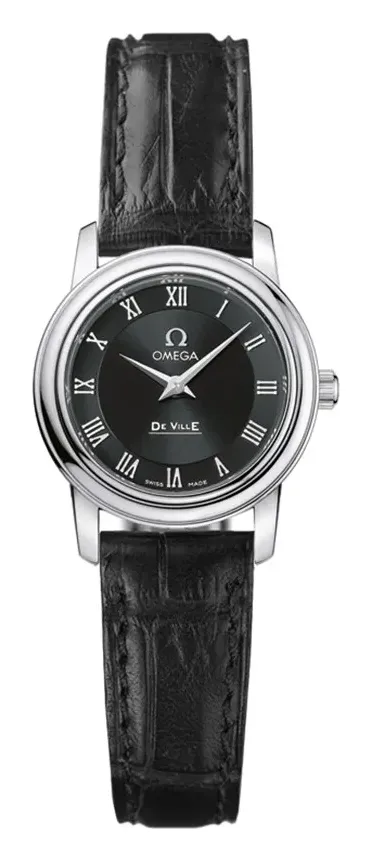 Omega De Ville Prestige Quartz 22 Black, reference 4870.52.01, black dial, stainless steel case