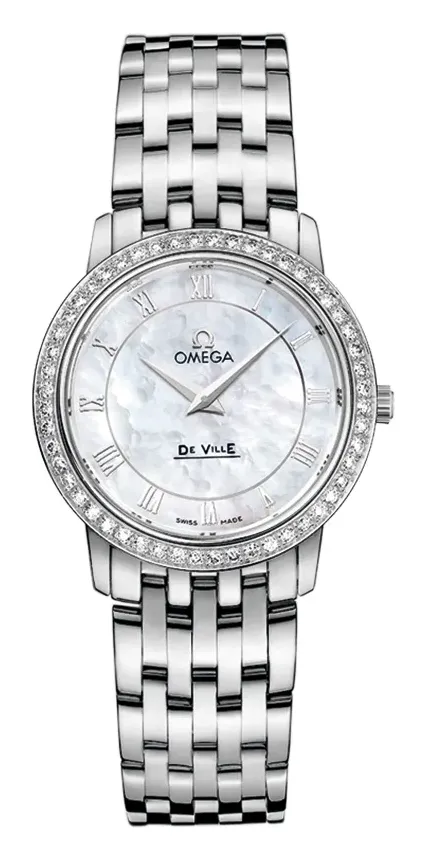 Omega De Ville Prestige Quartz 27 413.15.27.60, reference 413.15.27.60.05.001, white dial, stainless steel case
