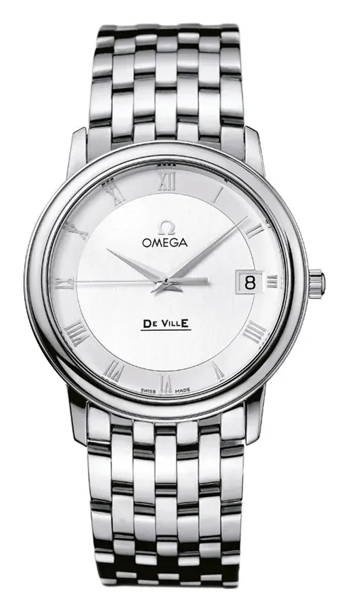 Omega De Ville Prestige Quartz 34.4 4510.33.00, reference 4510.33.00, silver dial, stainless steel case