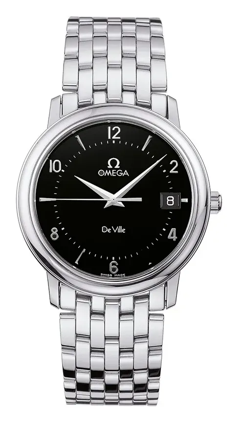 Omega De Ville Prestige Quartz 34.4 4510.50.00, reference 4510.50.00, black dial, stainless steel case