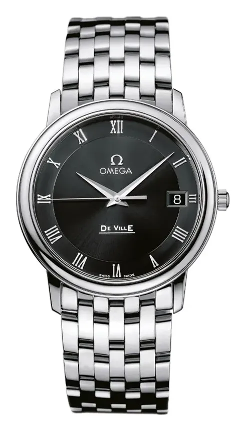 Omega De Ville Prestige Quartz 34.4 4510.52.00, reference 4510.52.00, black dial, stainless steel case