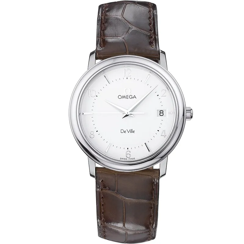 Omega De Ville Prestige Quartz 34.4 4810.30.02, reference 4810.30.02, white dial, stainless steel case