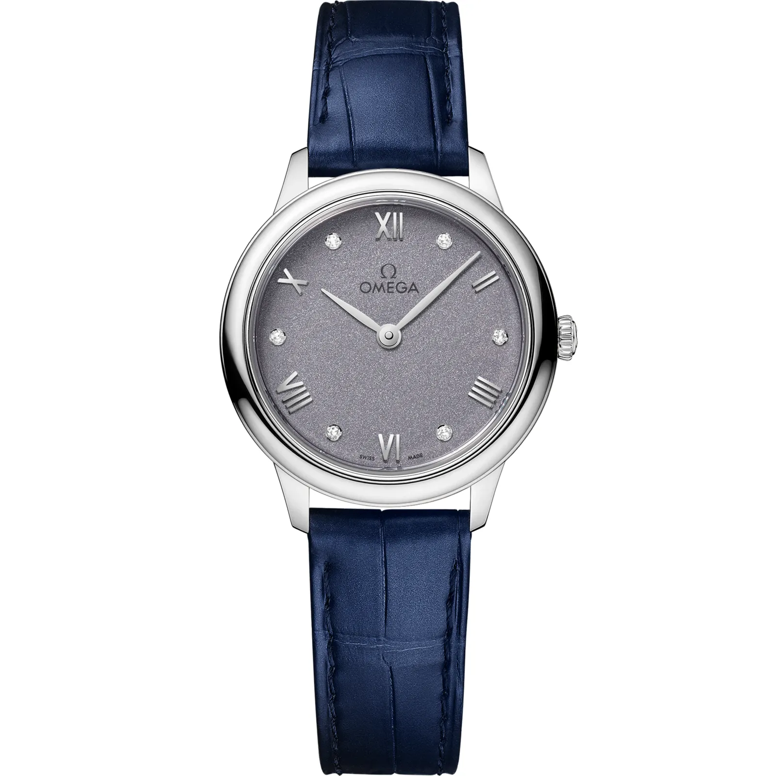 Omega De Ville Quartz 27.5 434.13.28.60, reference 434.13.28.60.53.001, blue dial, stainless steel case