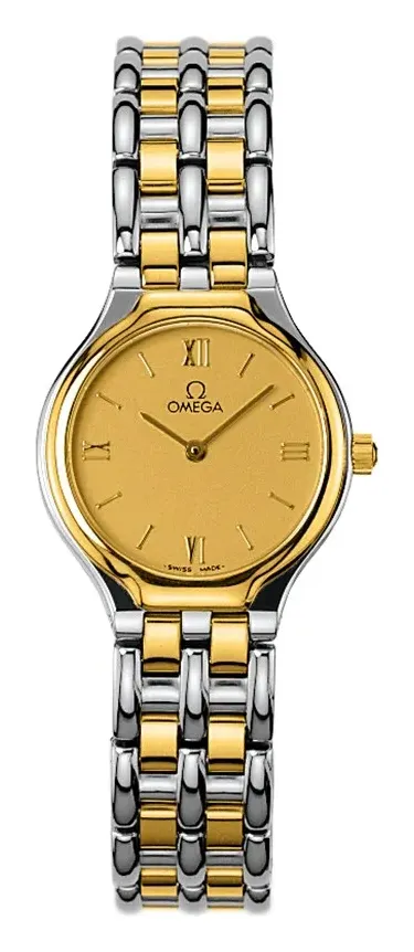 Omega De Ville Symbol 23.5, reference 4260.13.00, yellow dial, stainless steel and yellow gold case