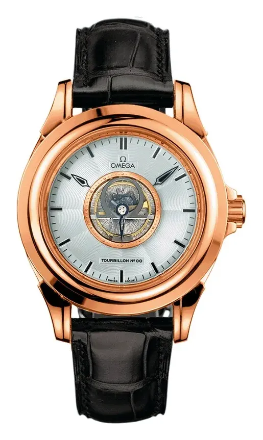 Omega De Ville Tourbillon 5933.30.32, reference 5933.30.32, silver dial, rose gold case