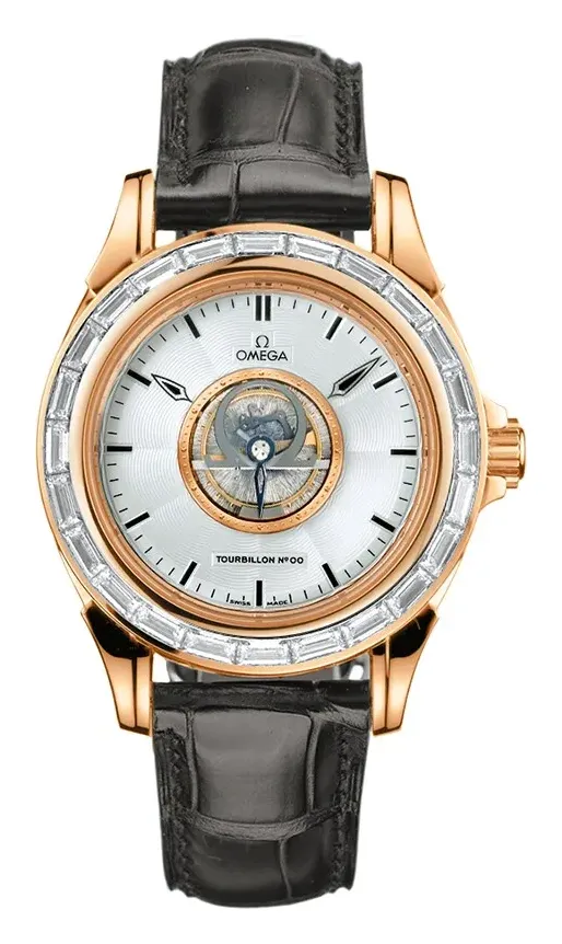 Omega De Ville Tourbillon 5934.30.32, reference 5934.30.32, silver dial, rose gold case