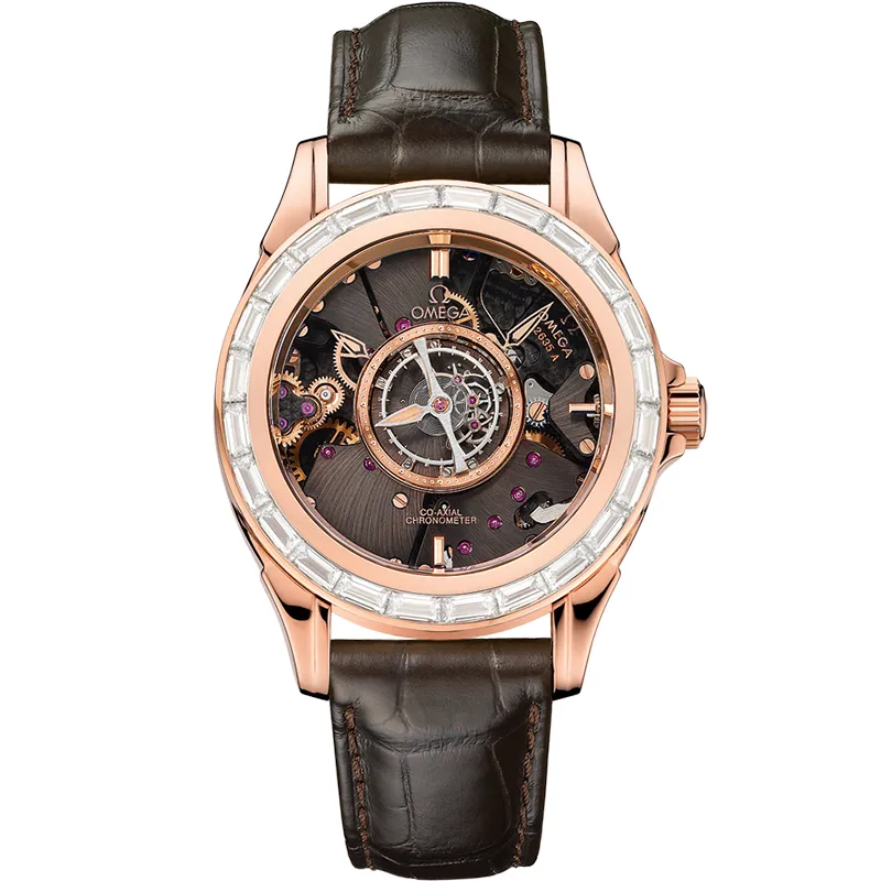 Omega De Ville Tourbillon Co-Axial 513.58.39.21, reference 513.58.39.21.64.001, rose gold case