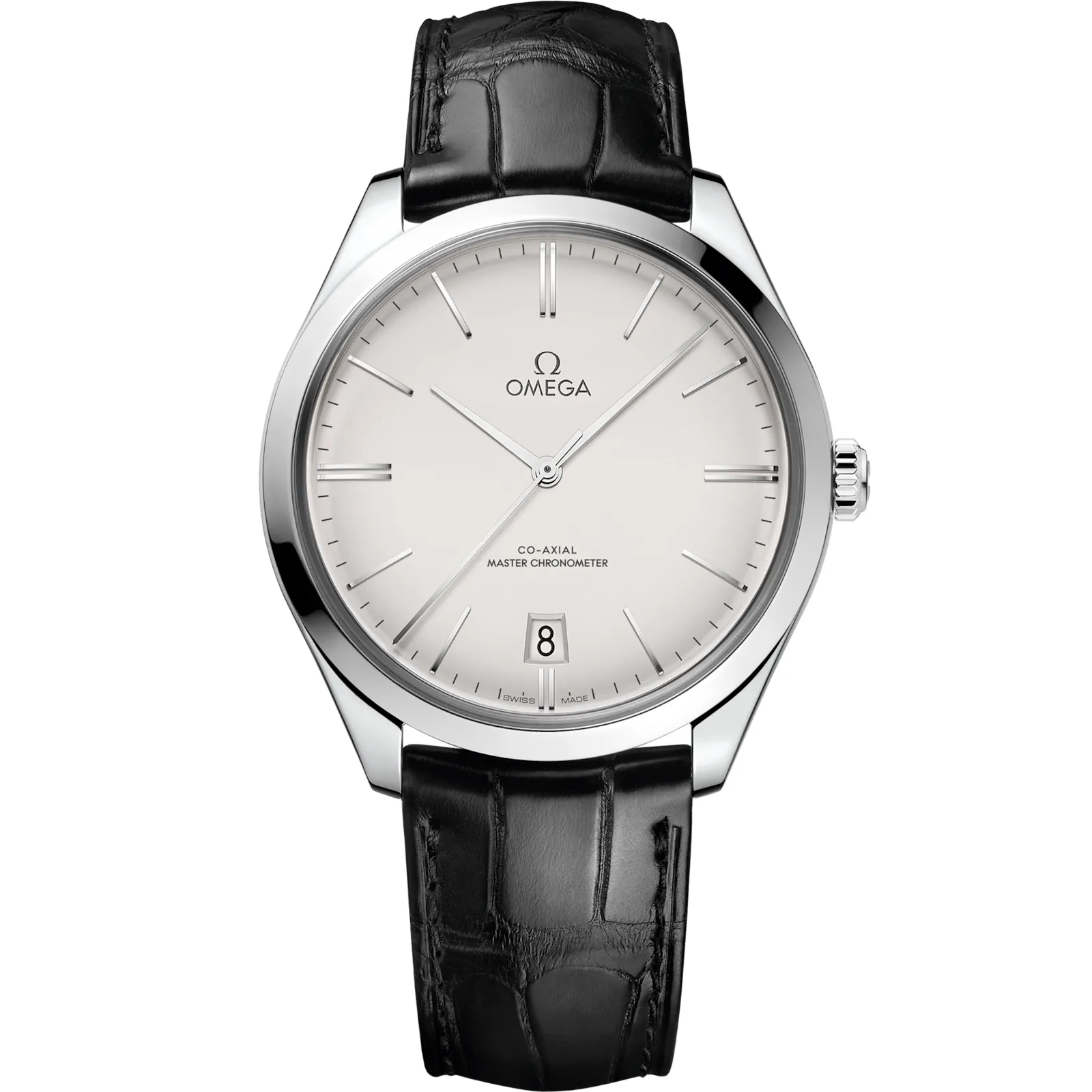 Omega De Ville Trésor Master Chronometer 435.13.40.21, reference 435.13.40.21.02.001, silver dial, stainless steel case