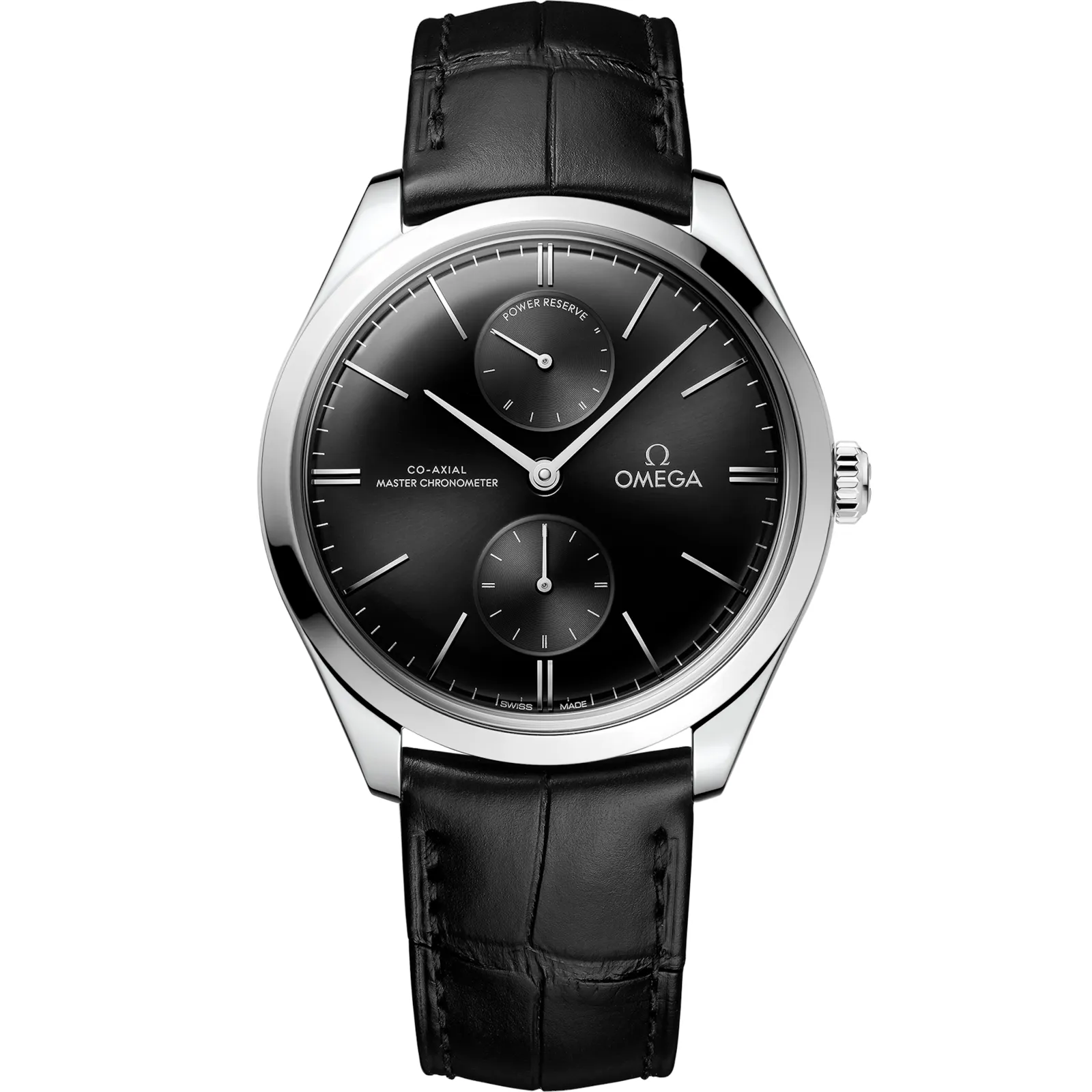 Omega De Ville Trésor Master Chronometer Power Reserve 435.13.40.22, reference 435.13.40.22.01.001, black dial, stainless steel case