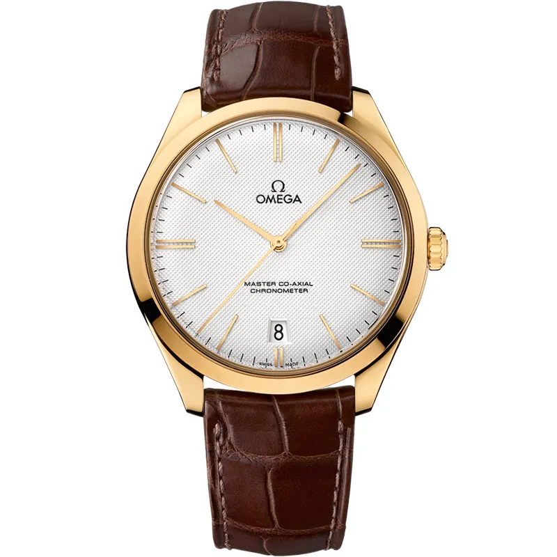 Omega De Ville Trésor Master Co-Axial 432.53.40.21, reference 432.53.40.21.02.001, silver dial, yellow gold case