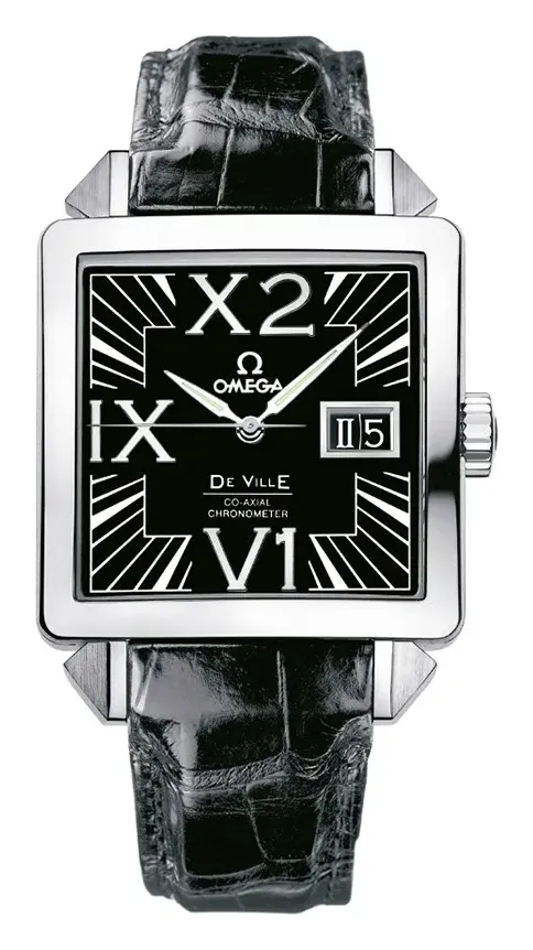 Omega De Ville X2 Co-Axial 35 Big Date Co-Axial, reference 7813.50.31, black dial, stainless steel case