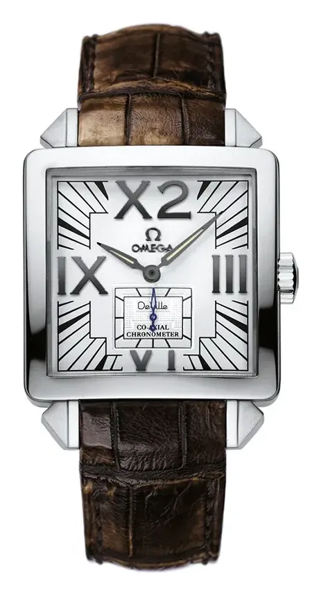 Omega De Ville X2 Co-Axial 35 Small Seconds, reference 7710.30.39, white dial, white gold case