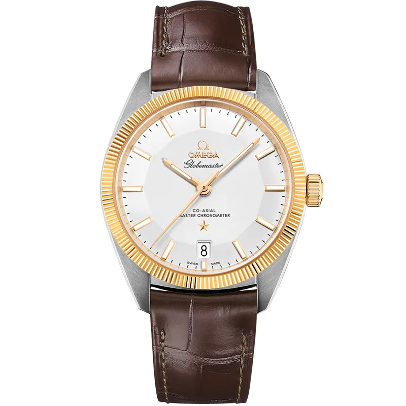 Omega Globemaster 130.23.39.21, reference 130.23.39.21.02.001, silver dial, stainless steel and yellow gold case