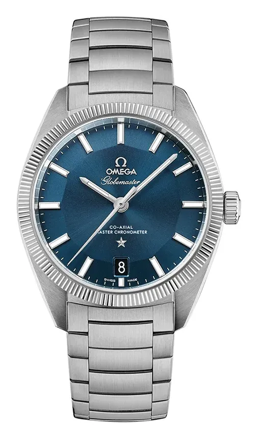 Omega Globemaster 130.30.39.21, reference 130.30.39.21.03.001, blue dial, stainless steel case