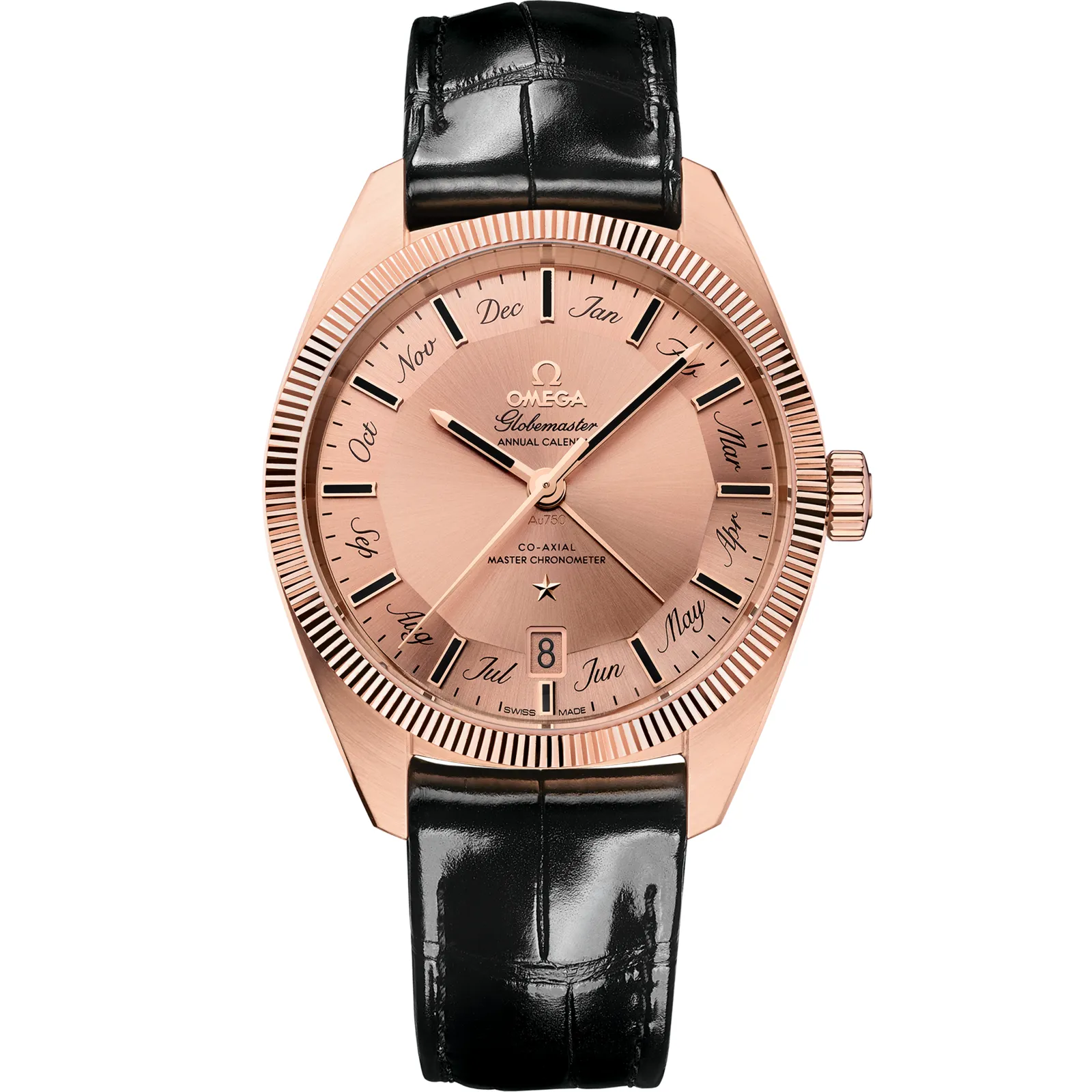 Omega Globemaster Annual Calendar 130.53.41.22, reference 130.53.41.22.99.002, pink dial, rose gold case