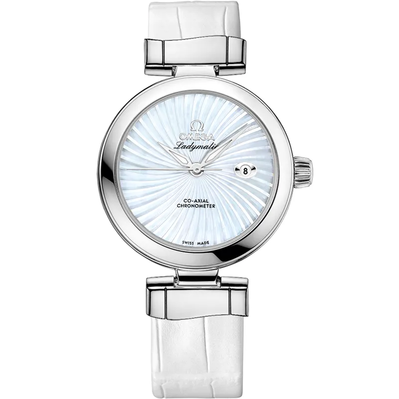 Omega LadyMatic Co-Axial 34 425.33.34.20, reference 425.33.34.20.05.001, white dial, stainless steel case