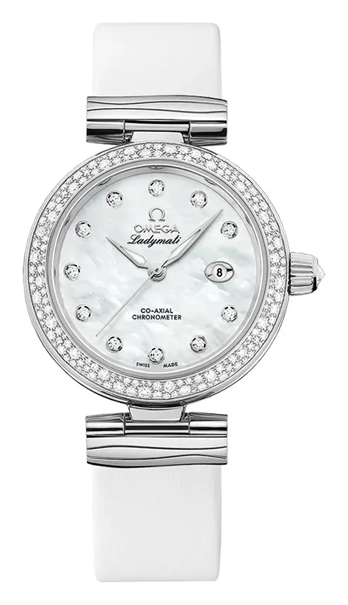 Omega LadyMatic Co-Axial 34 425.37.34.20, reference 425.37.34.20.55.002, white dial, stainless steel case