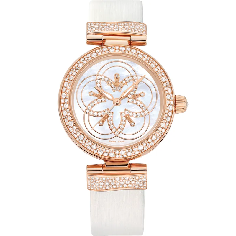 Omega LadyMatic Co-Axial 34 425.67.34.20, reference 425.67.34.20.55.006, white dial, rose gold case