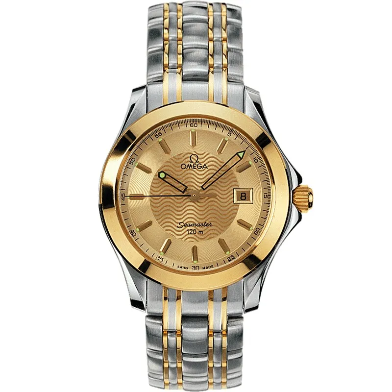 Omega Seamaster 120M Quartz 41 2311.11.00, reference 2311.11.00, yellow dial, stainless steel and yellow gold case