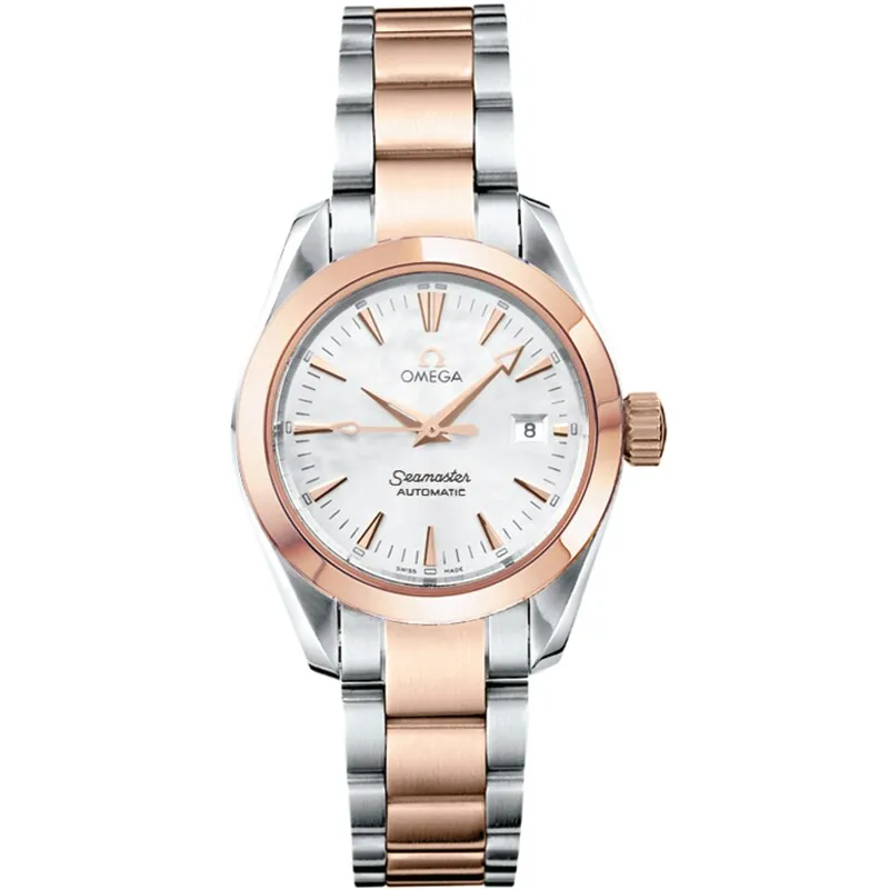 Omega Seamaster Aqua Terra 150M Automatic 29.2 2373.70.00, reference 2373.70.00, white dial, stainless steel and rose gold case