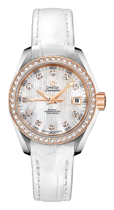 Omega Seamaster Aqua Terra 150M Co-Axial 30 231.28.30.20, reference 231.28.30.20.55.001, white dial, stainless steel and rose gold case