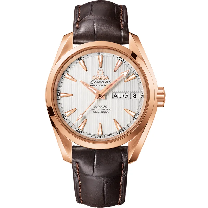 Omega Seamaster Aqua Terra 150M Co-Axial 38.5 Annual Calendar 231.53.39.22, reference 231.53.39.22.02.001, silver dial, rose gold case