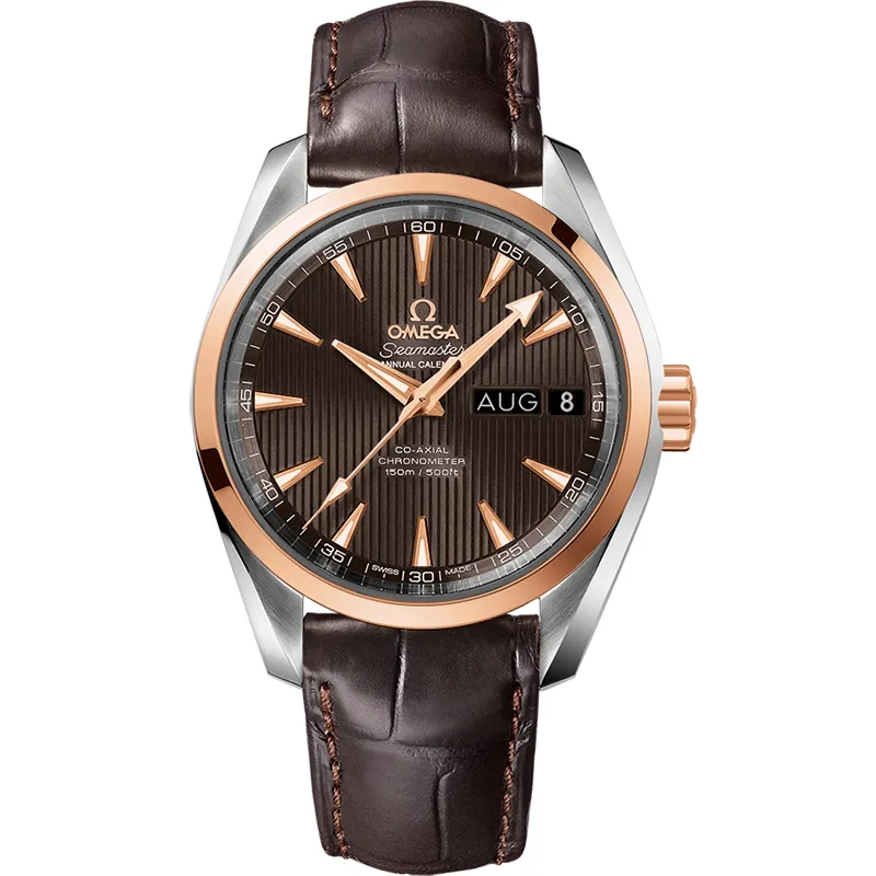 Omega Seamaster Aqua Terra 150M Co-Axial 38.5 Annual Calendar 231.23.39.22, reference 231.23.39.22.06.001, grey dial, stainless steel and rose gold case