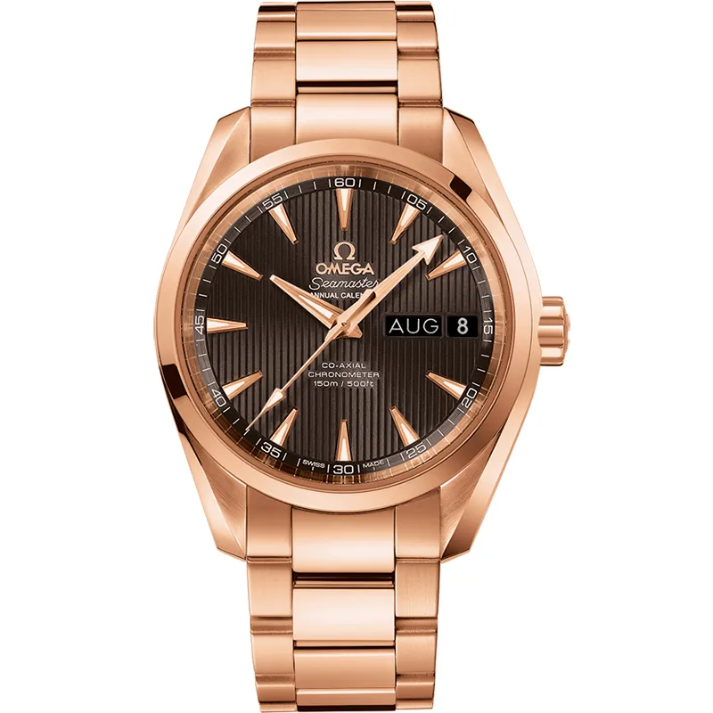 Omega Seamaster Aqua Terra 150M Co-Axial 38.5 Annual Calendar 231.50.39.22, reference 231.50.39.22.06.001, grey dial, rose gold case