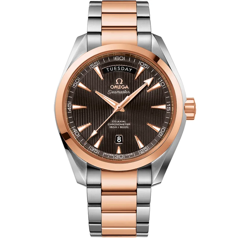 Omega Seamaster Aqua Terra 150m Co-Axial 41.5 Day-Date 231.20.42.22, reference 231.20.42.22.06.001, grey dial, stainless steel and rose gold case